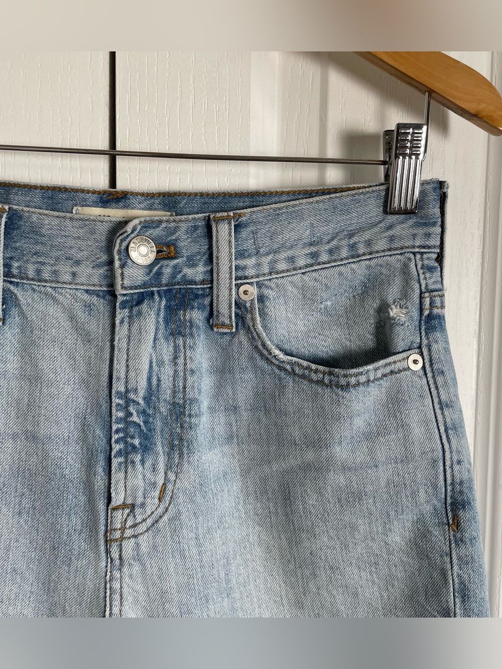 Madewell The Perfect Vintage Jeans Women’s 26 Blue Light Wash Distressed Casual - Picture 5 of 16